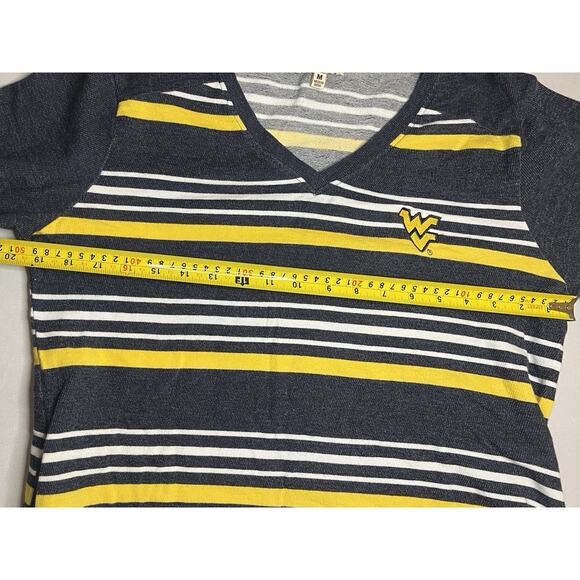 UG Apparel Women's West Virginia Striped Tunic Top Pullover Size M Mountaineers - Picture 6 of 8
